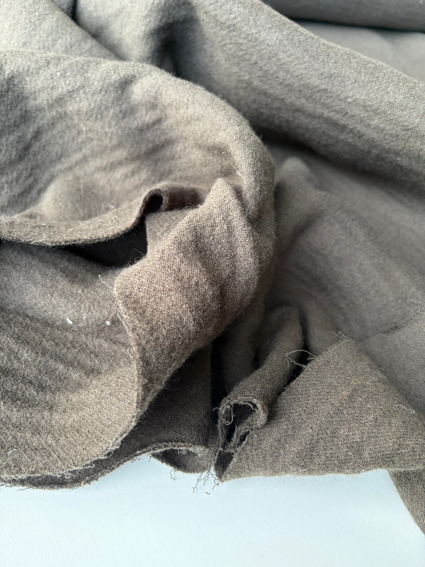 MORTY 002 dark brown heavy wool double fabric