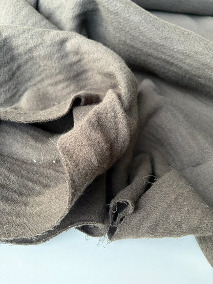 MORTY 002 dark brown heavy wool double fabric