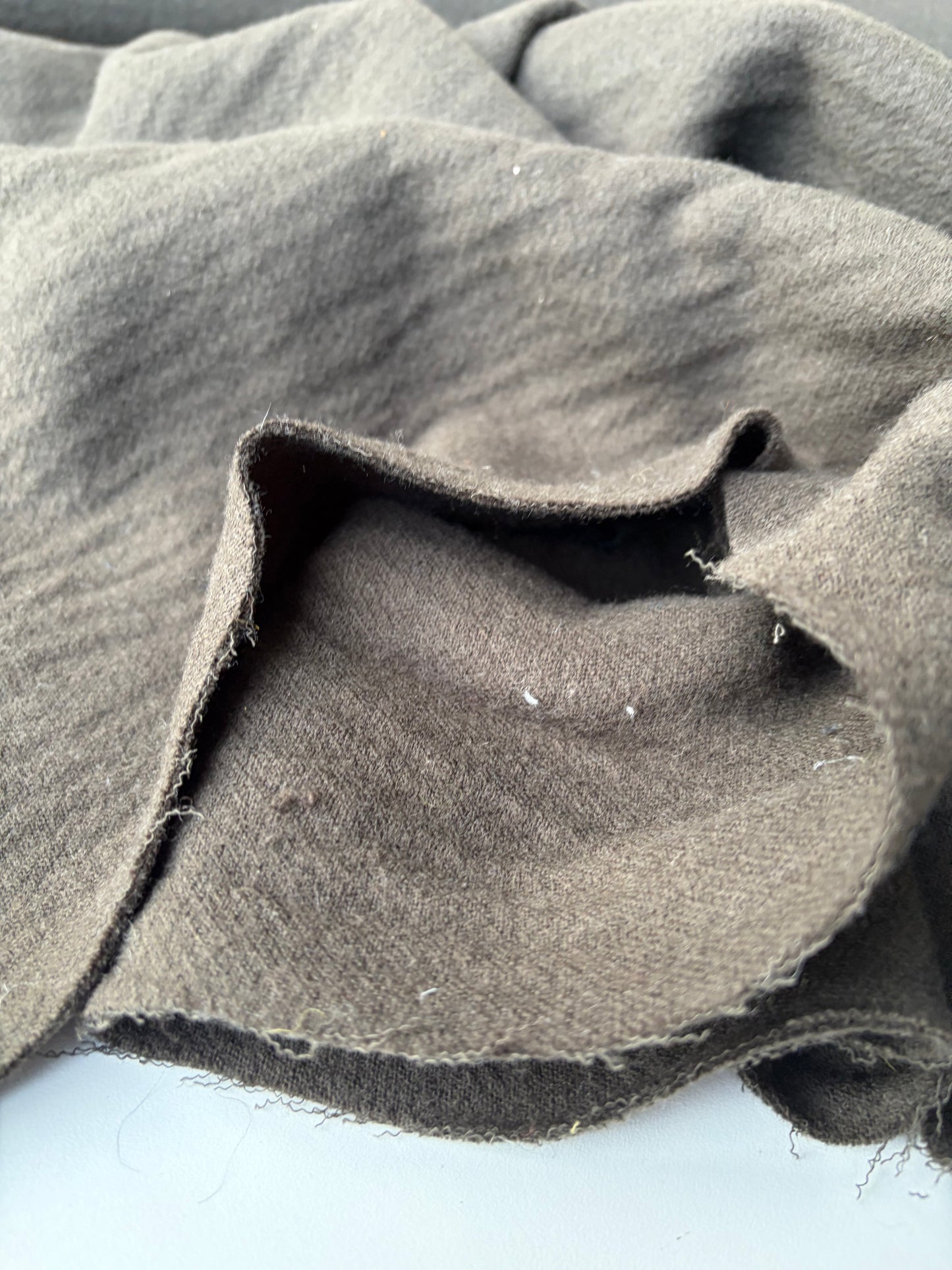 MORTY 002 dark brown heavy wool double fabric