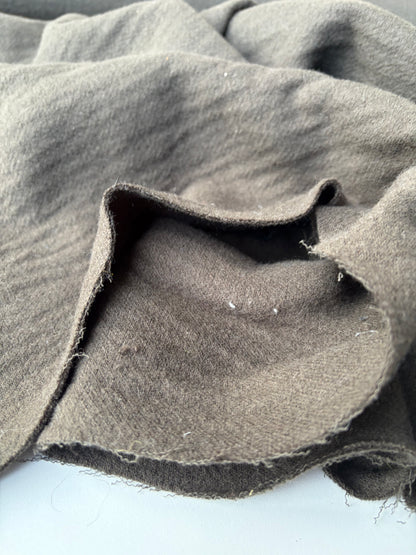 MORTY 002 dark brown heavy wool double fabric