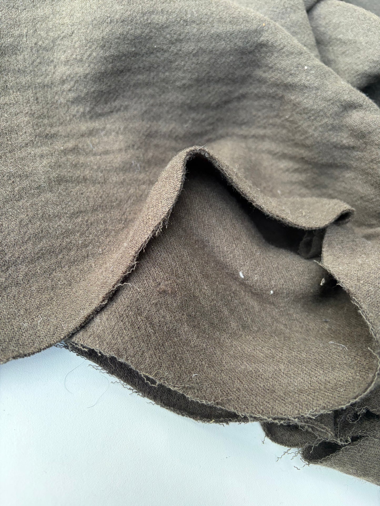 MORTY 002 dark brown heavy wool double fabric