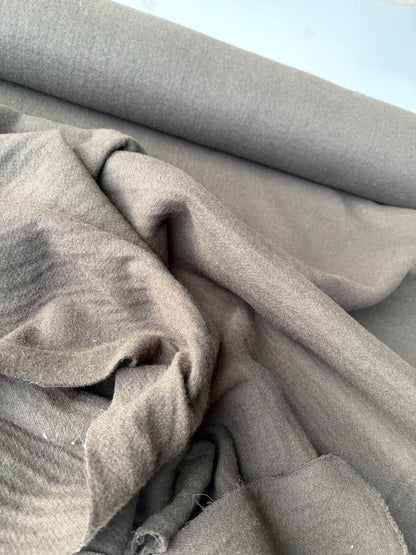 MORTY 002 dark brown heavy wool double fabric