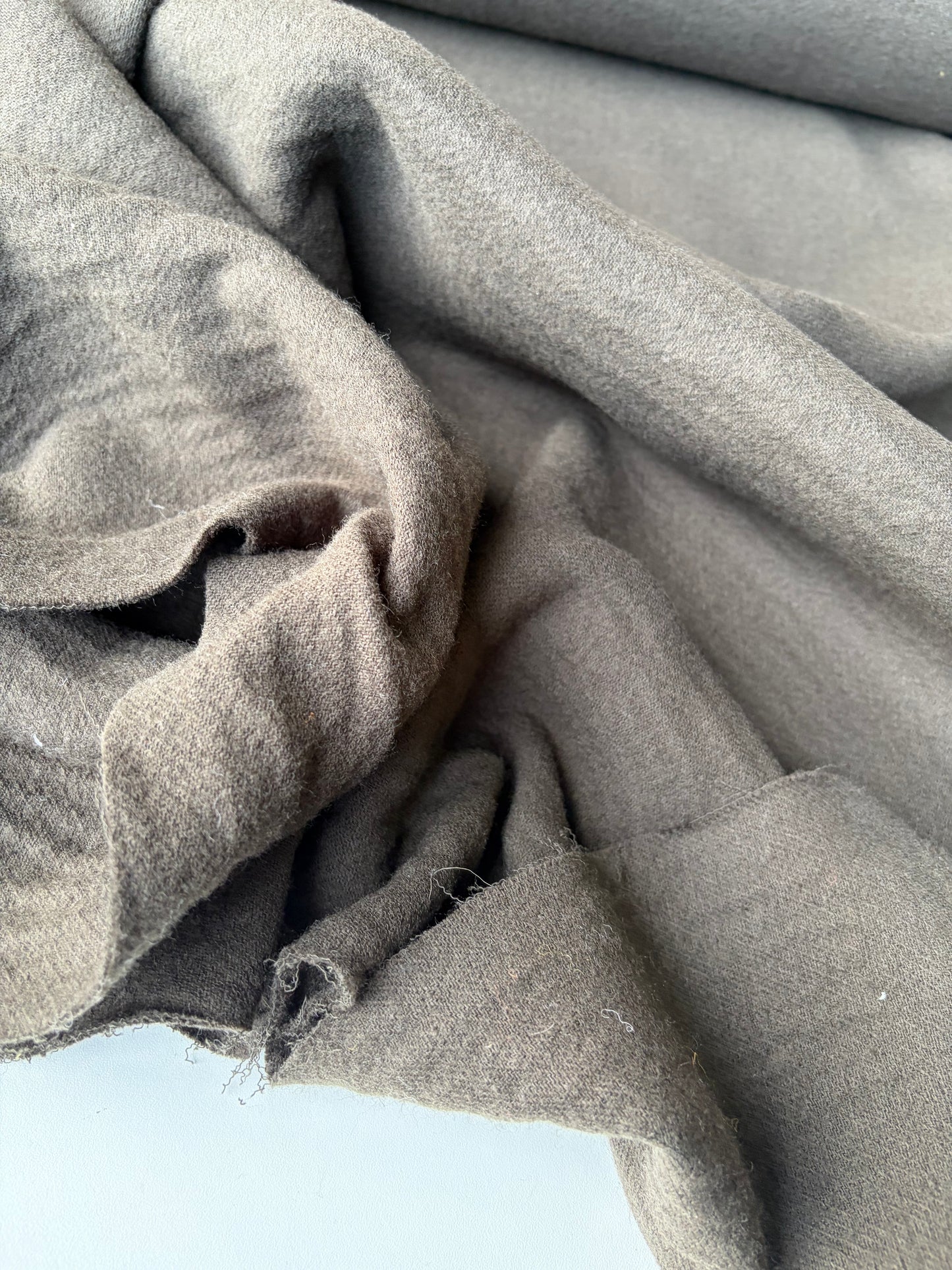 MORTY 002 dark brown heavy wool double fabric