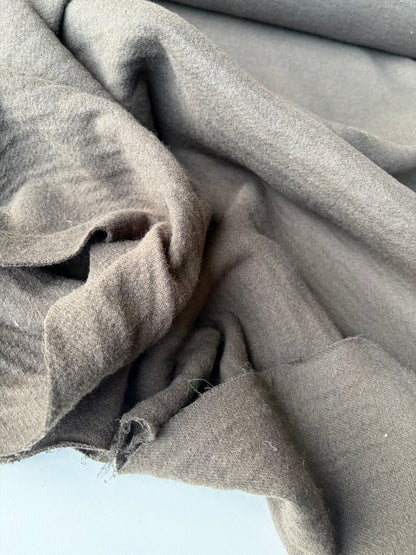 MORTY 002 dark brown heavy wool double fabric