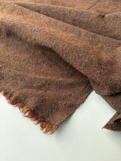 MORTY 003 Wool Shetland tweed brown/curry
