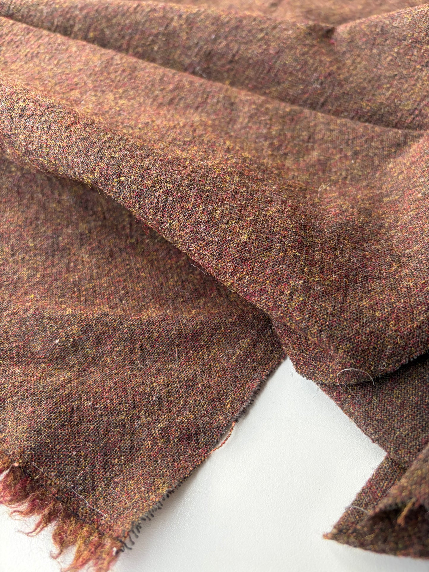 MORTY 003 Wool Shetland tweed brown/curry