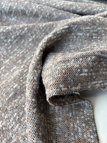 MORTY 004 taupe/grey wool tweed bouclette