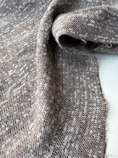 MORTY 004 taupe/grey wool tweed bouclette