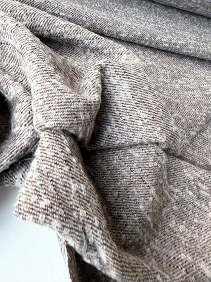 MORTY 004 taupe/grey wool tweed bouclette
