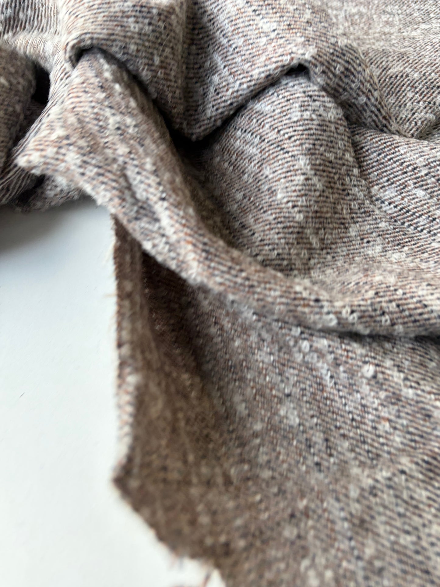 MORTY 004 taupe/grey wool tweed bouclette
