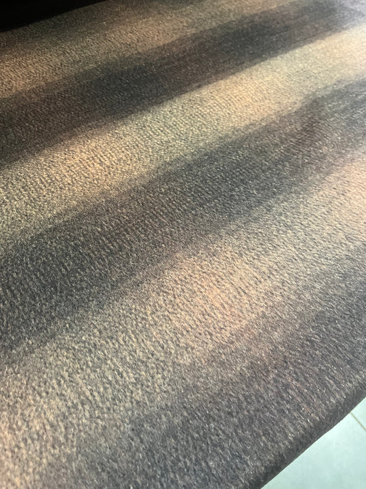 JACKIE 001 boiled wool striped brown