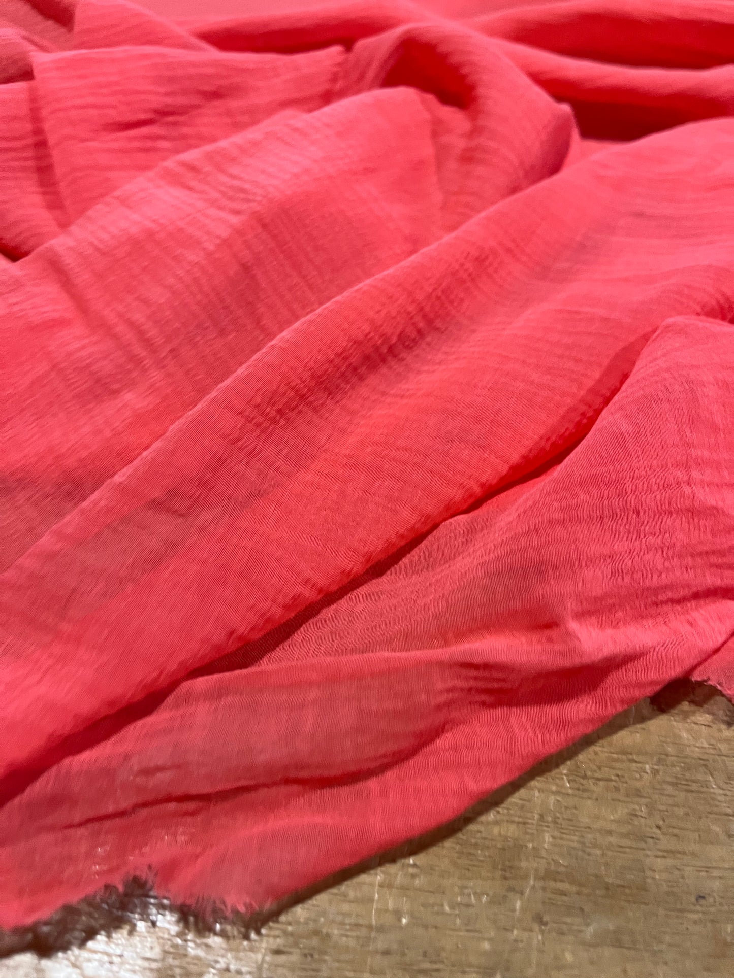 E01 CAN 418 voile cotton silk coral