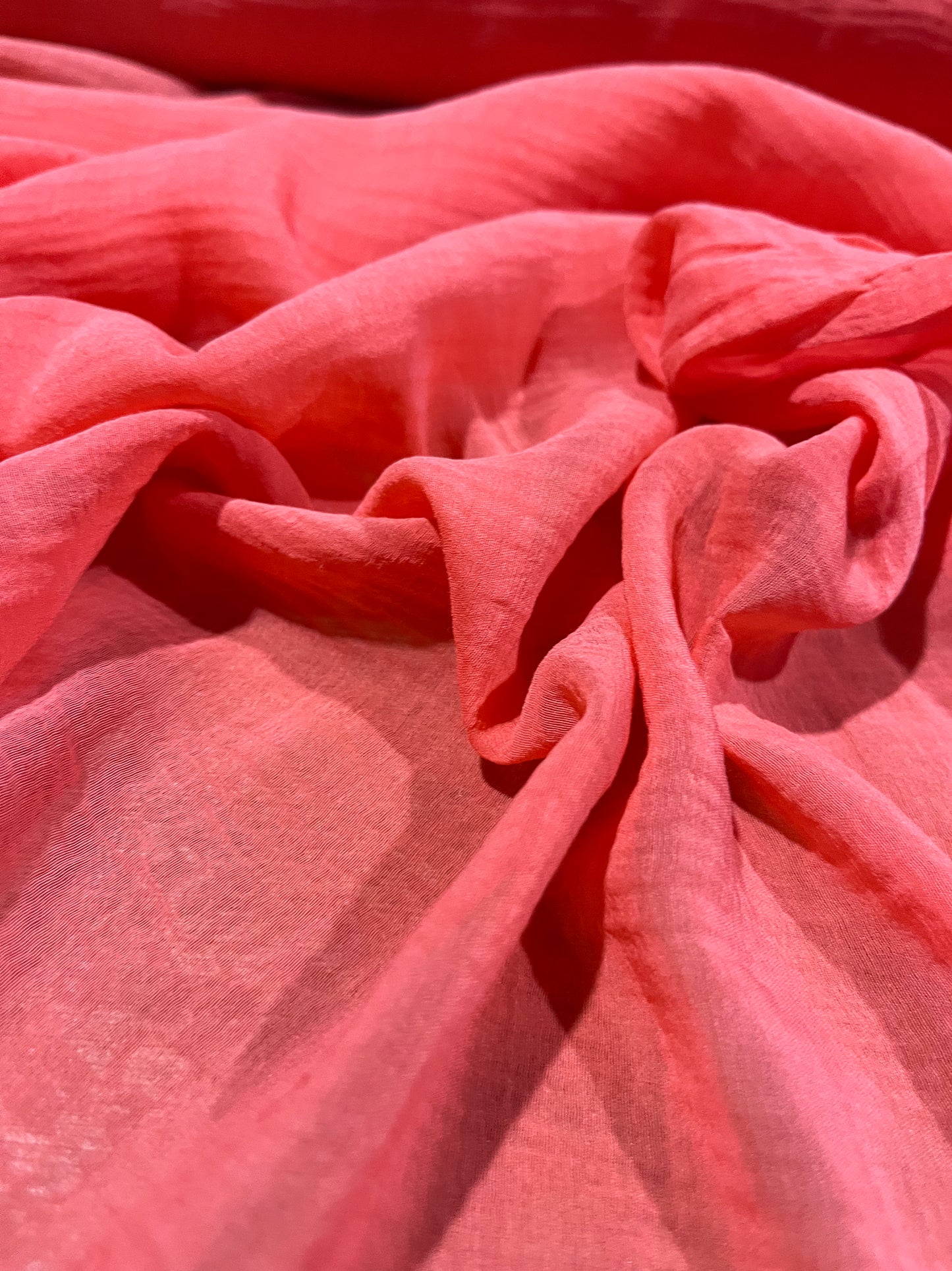 E01 CAN 418 voile cotton silk coral