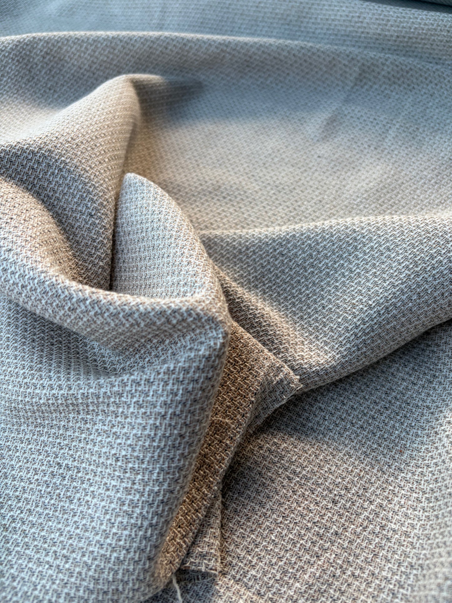 MARGE 045 midweight linen/cotton jacquard sand
