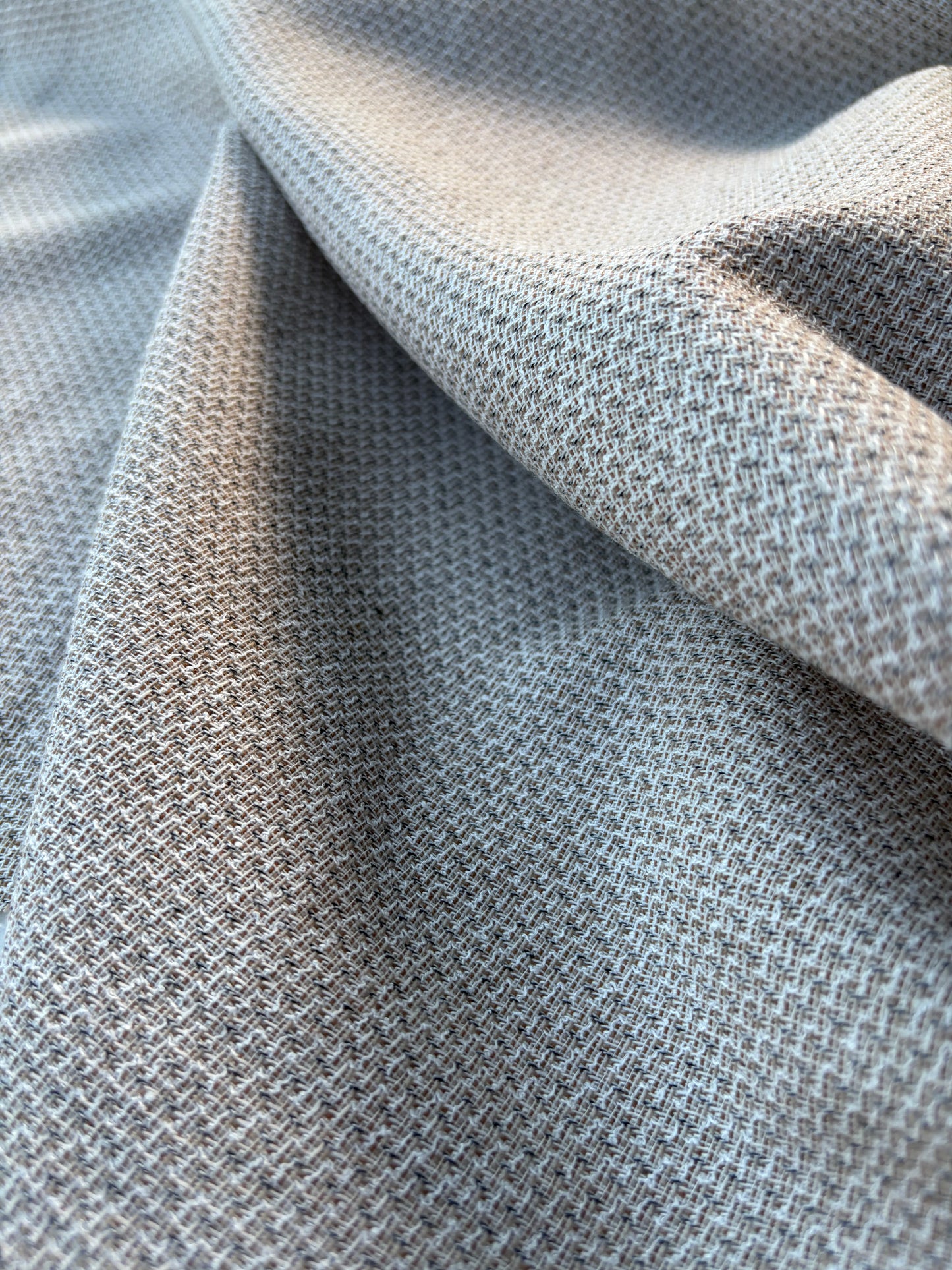 MARGE 045 midweight linen/cotton jacquard sand