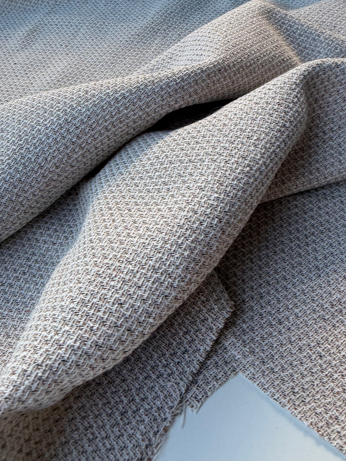 MARGE 045 midweight linen/cotton jacquard sand