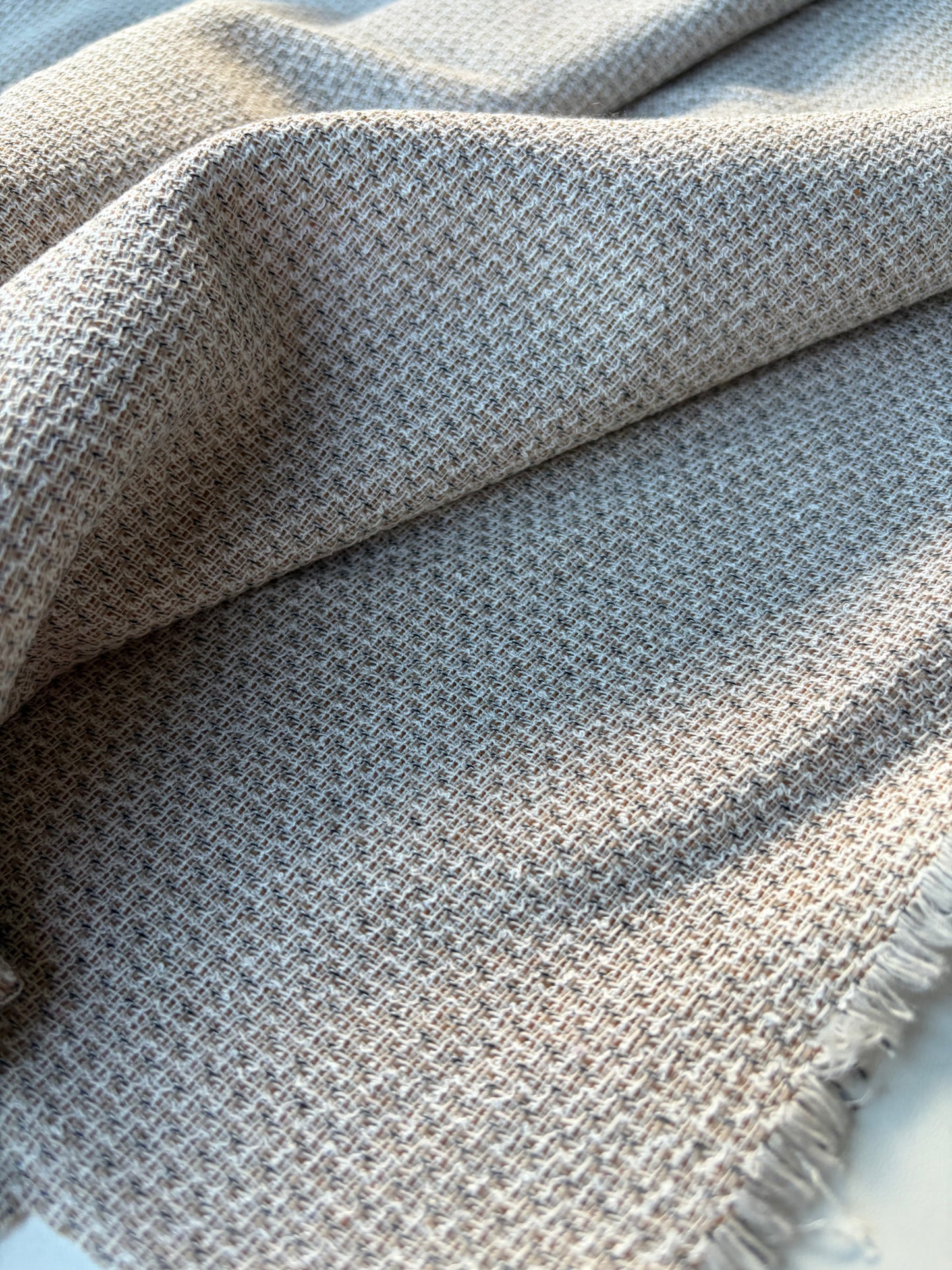 MARGE 045 midweight linen/cotton jacquard sand