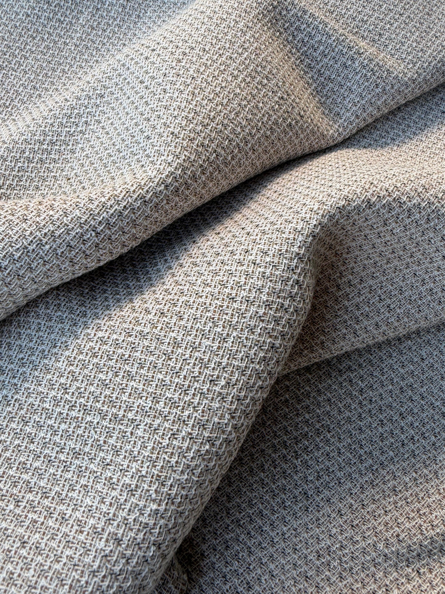 MARGE 045 midweight linen/cotton jacquard sand