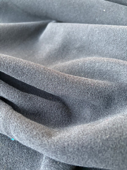 MORTY 007 black velours de laine coat fabric