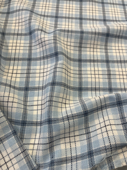 Gaia 092  cotton check light blue/navy