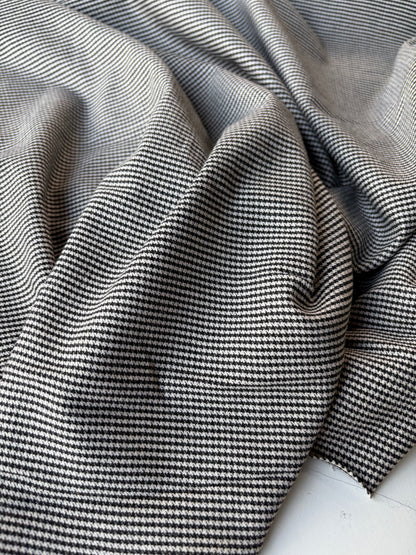 MORTY 010 black/white pied de poule stretch with wool