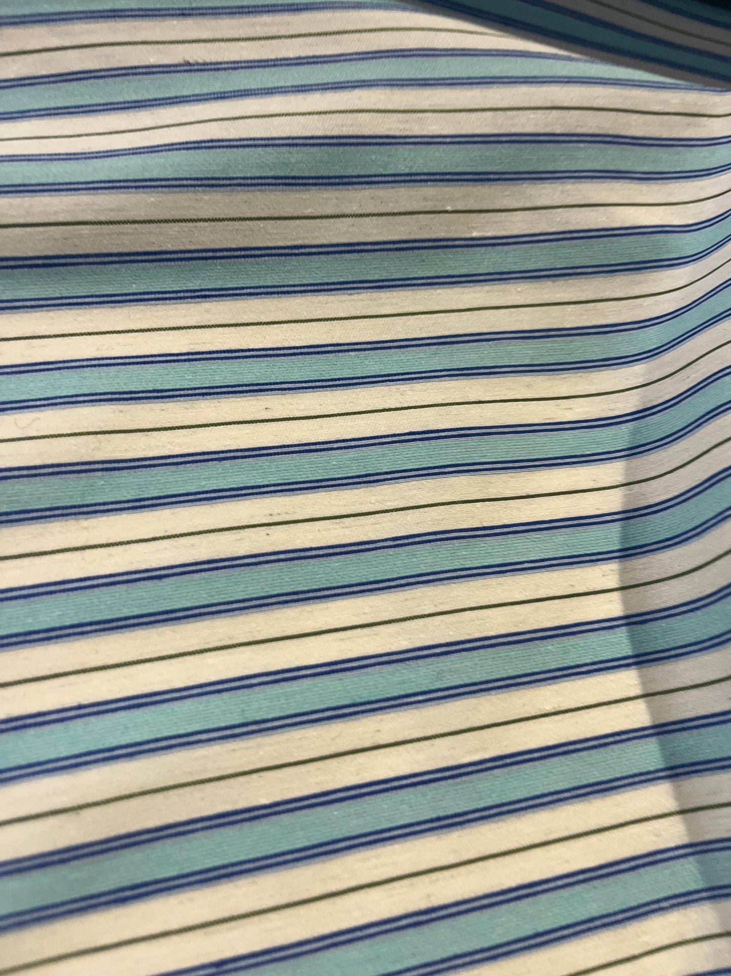 Gaia 093 cotton shirting stripes aqua/blue
