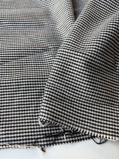 MORTY 010 black/white pied de poule stretch with wool