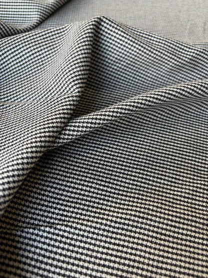 MORTY 010 black/white pied de poule stretch with wool