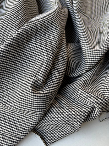 MORTY 010 black/white pied de poule stretch with wool