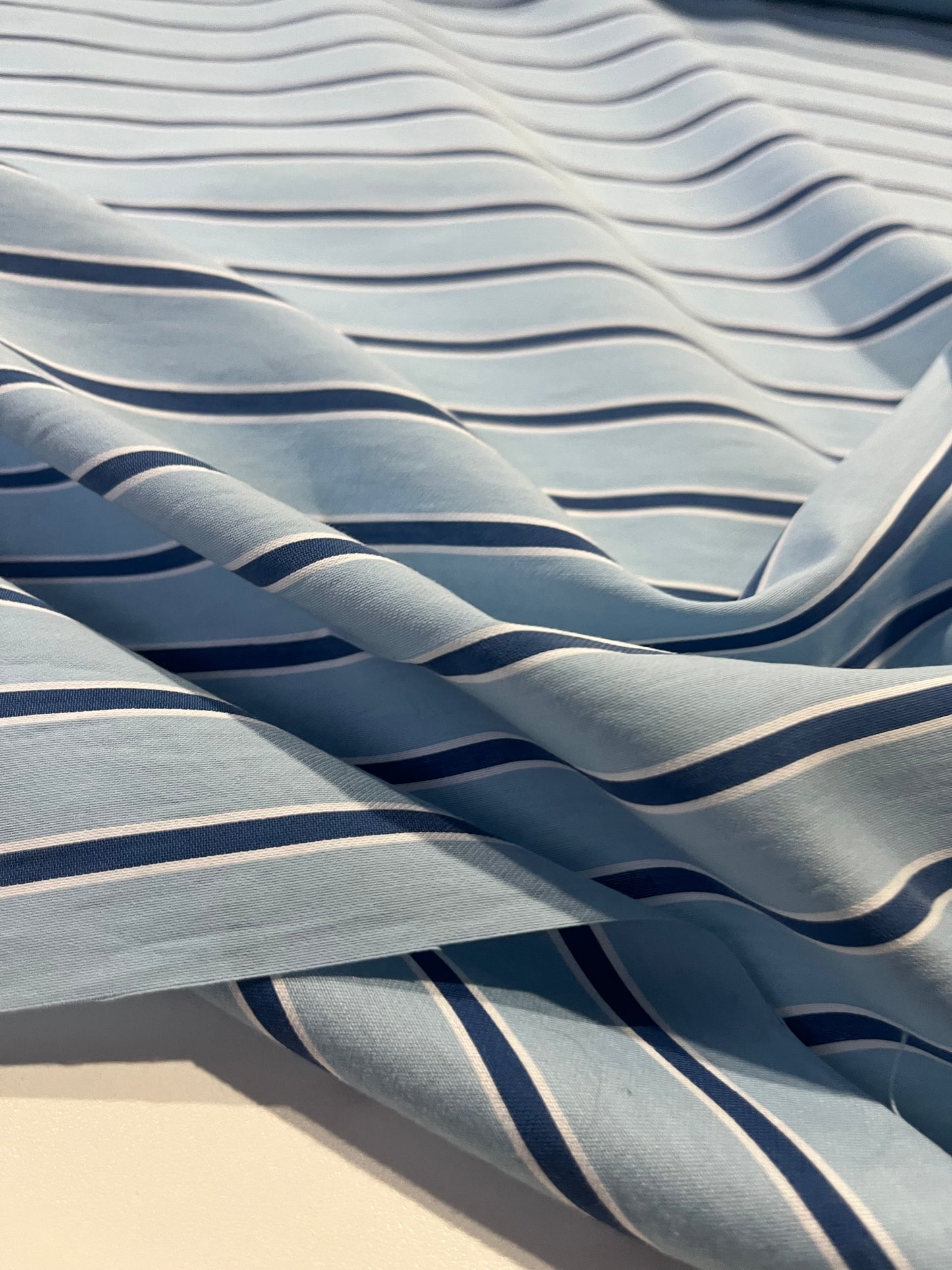 Gaia 095 cotton shirting stripes blue/navy