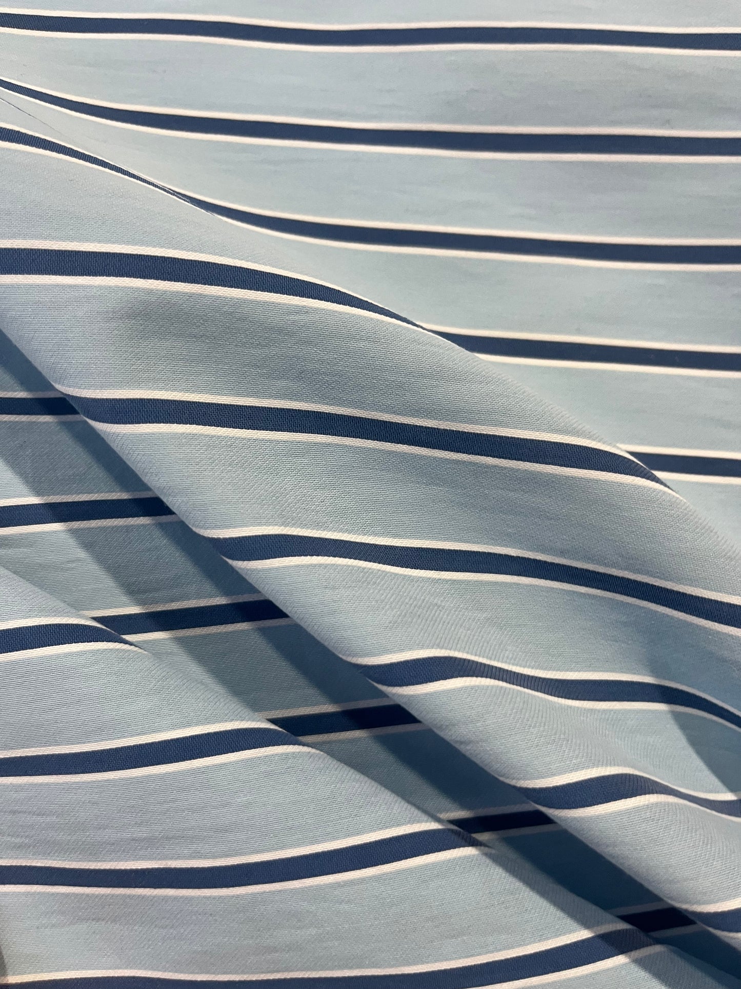 Gaia 095 cotton shirting stripes blue/navy