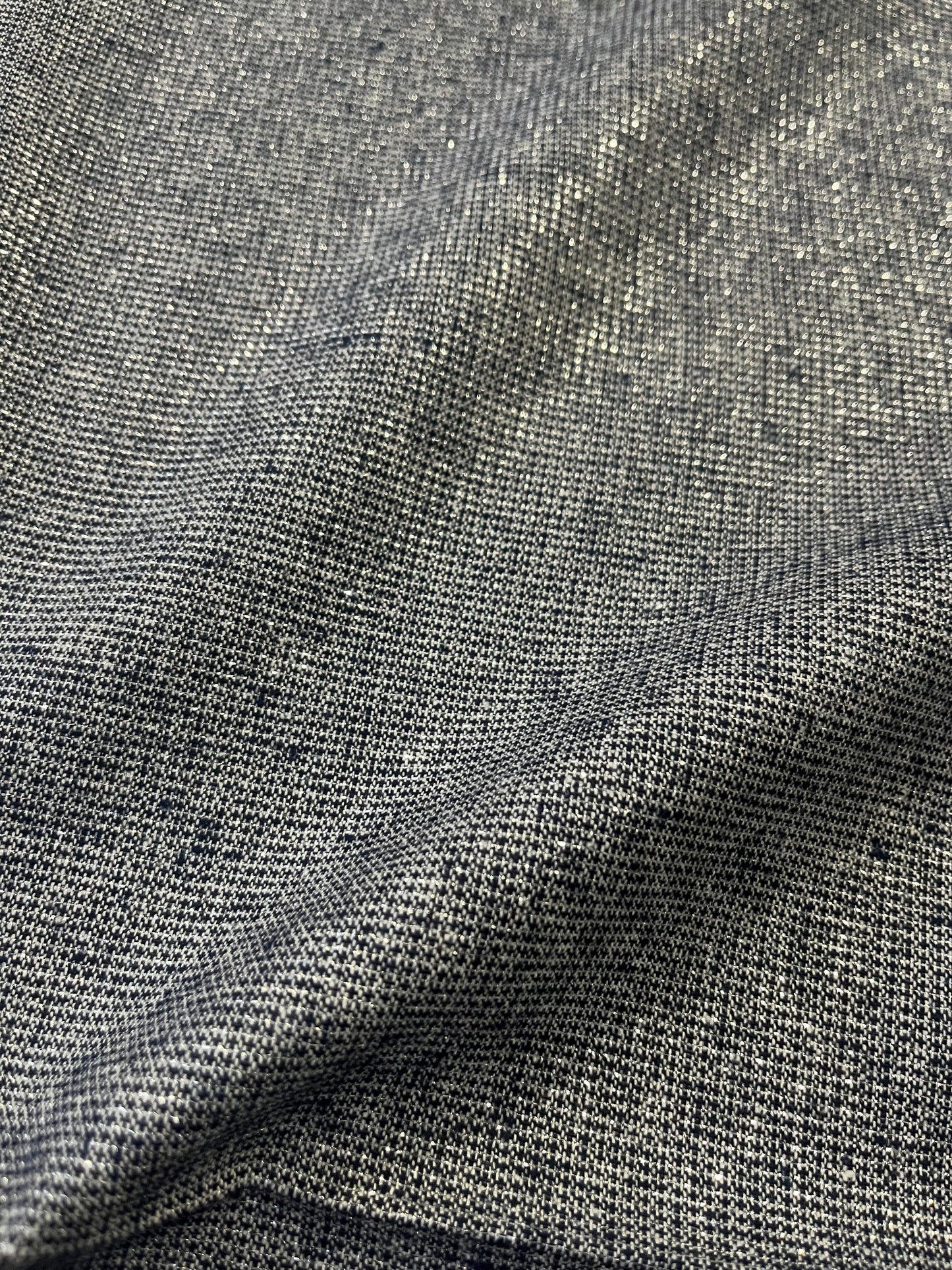 Gaia 096 cotton jacquard navy/silver