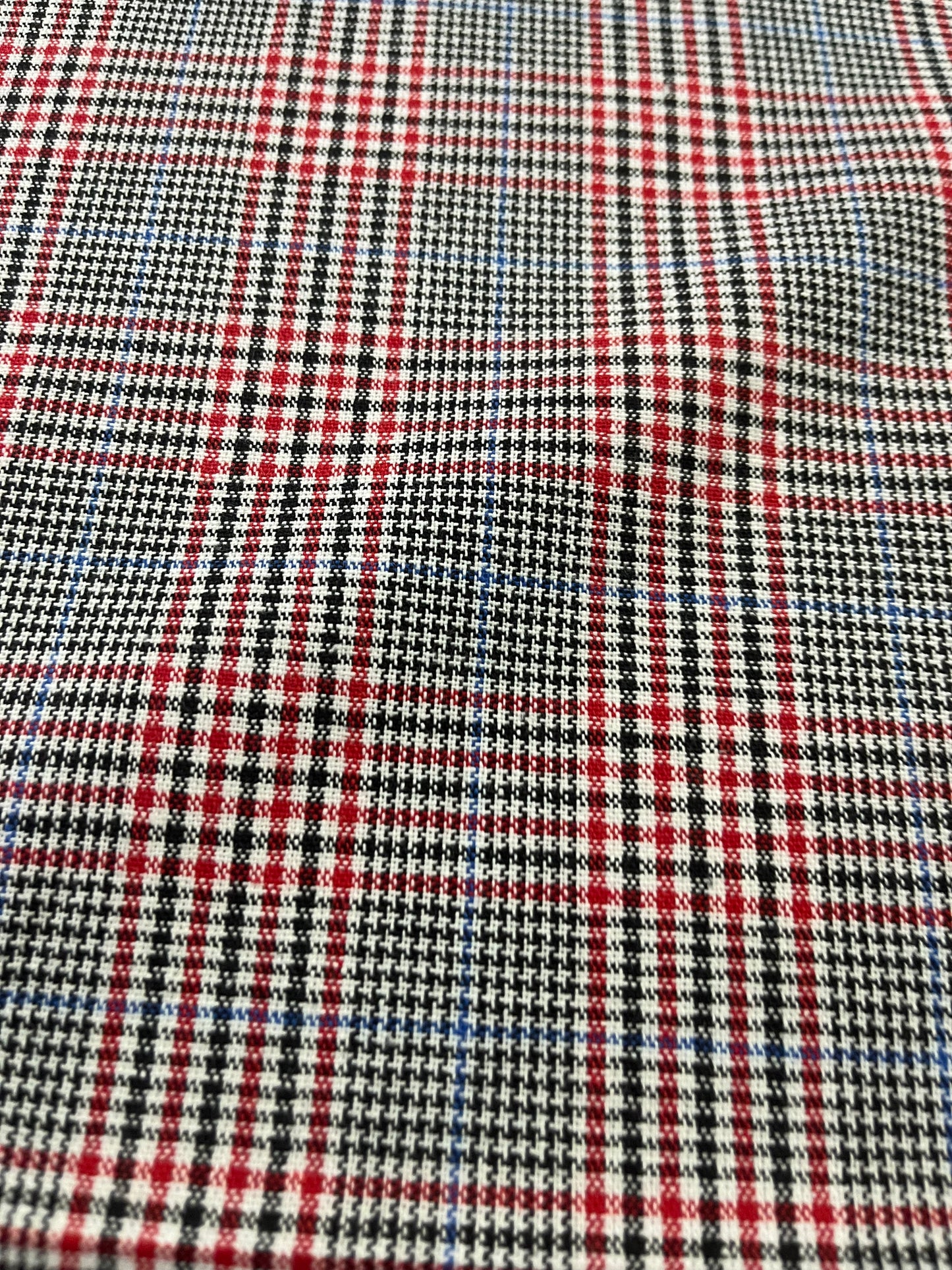 Gaia 098 heavy cotton check navy/red/ecru