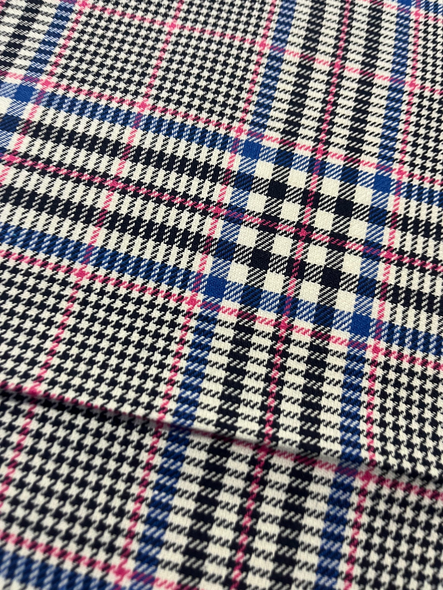 Gaia 099 heavy cotton check navy/cobalt/pink