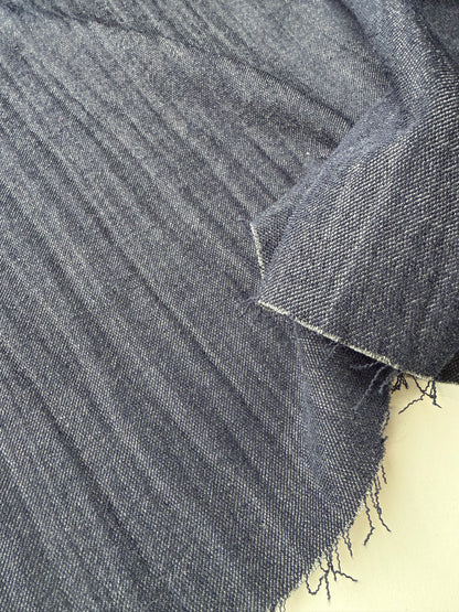 LORO 201 crinckled wool navy Loro Piana