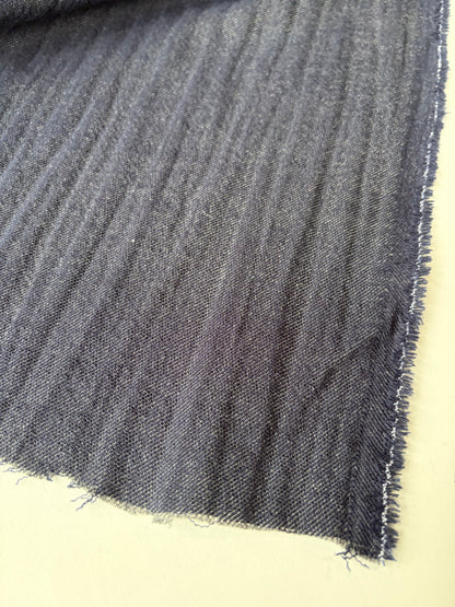 LORO 201 crinckled wool navy Loro Piana