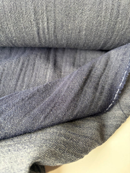 LORO 201 crinckled wool navy Loro Piana