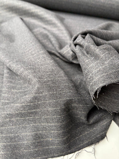 LORO 205 striped wool flanel anthracite Loro Piana