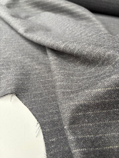 LORO 205 striped wool flanel anthracite Loro Piana