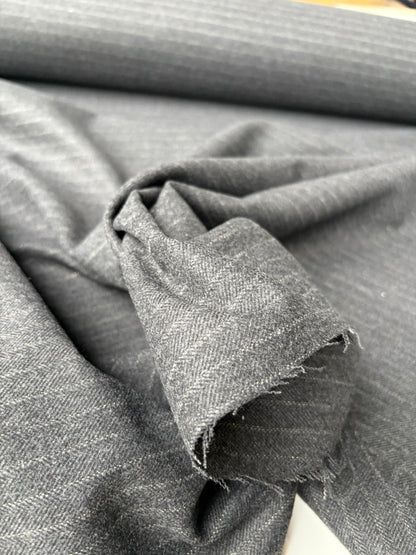 LORO 205 striped wool flanel anthracite Loro Piana