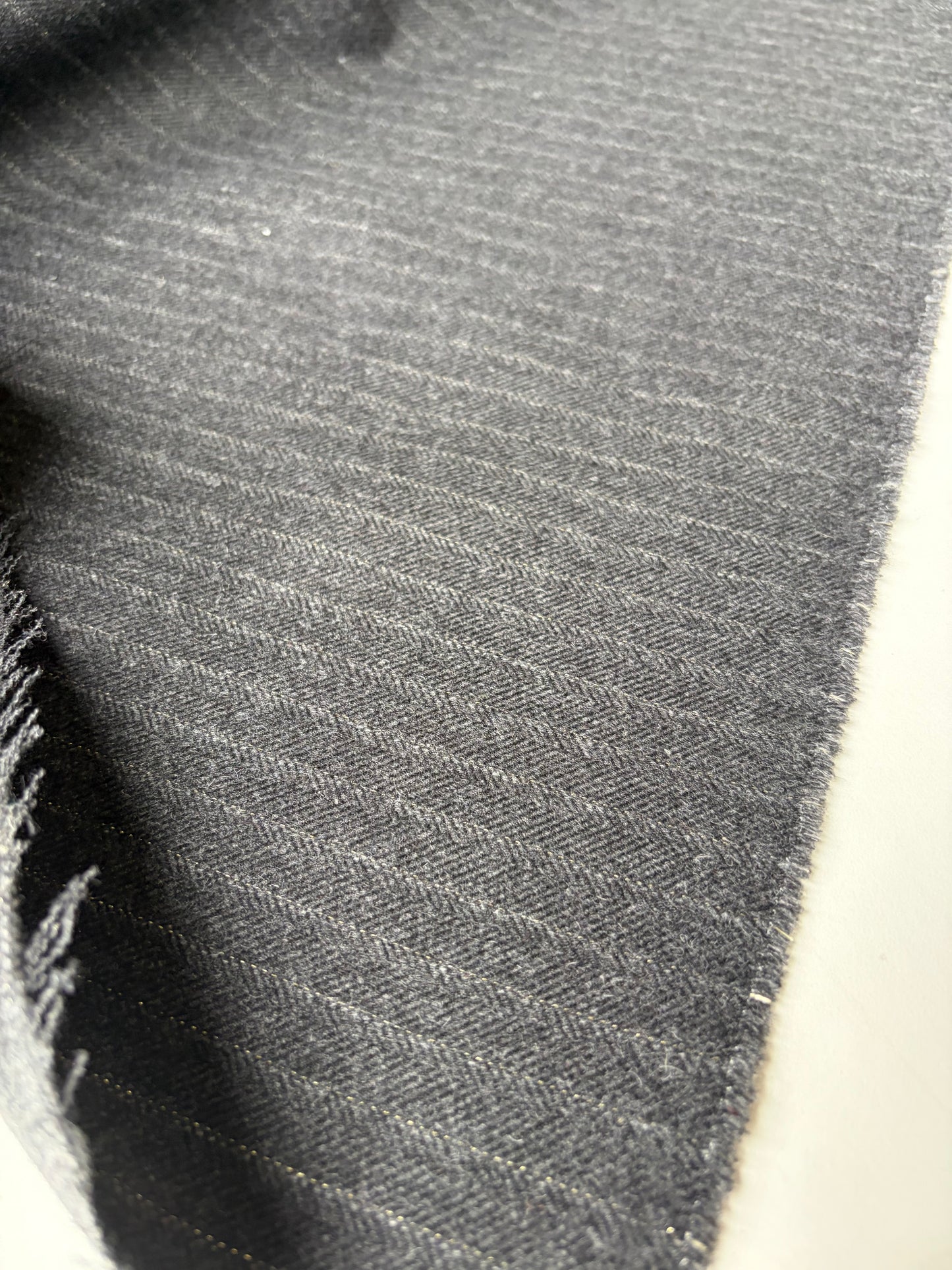 LORO 205 striped wool flanel anthracite Loro Piana