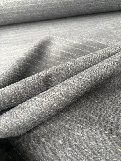 LORO 205 striped wool flanel anthracite Loro Piana
