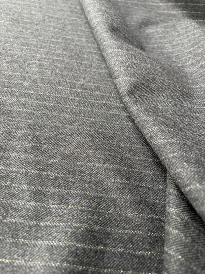 LORO 205 striped wool flanel anthracite Loro Piana