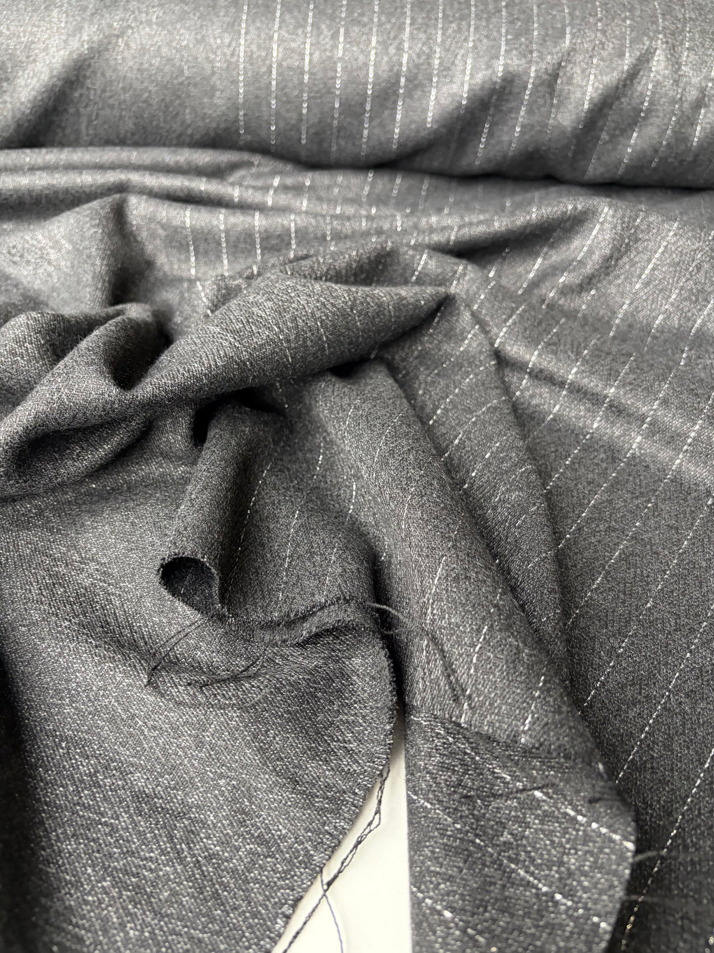 LORO 207 lurex striped twill wool Loro Piana
