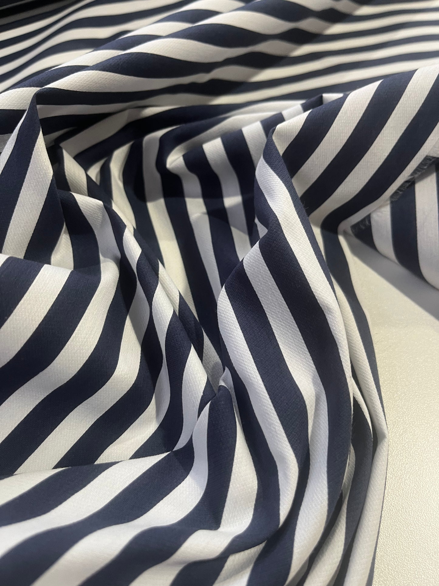 LOTTI 008 cotton stripe navy/white