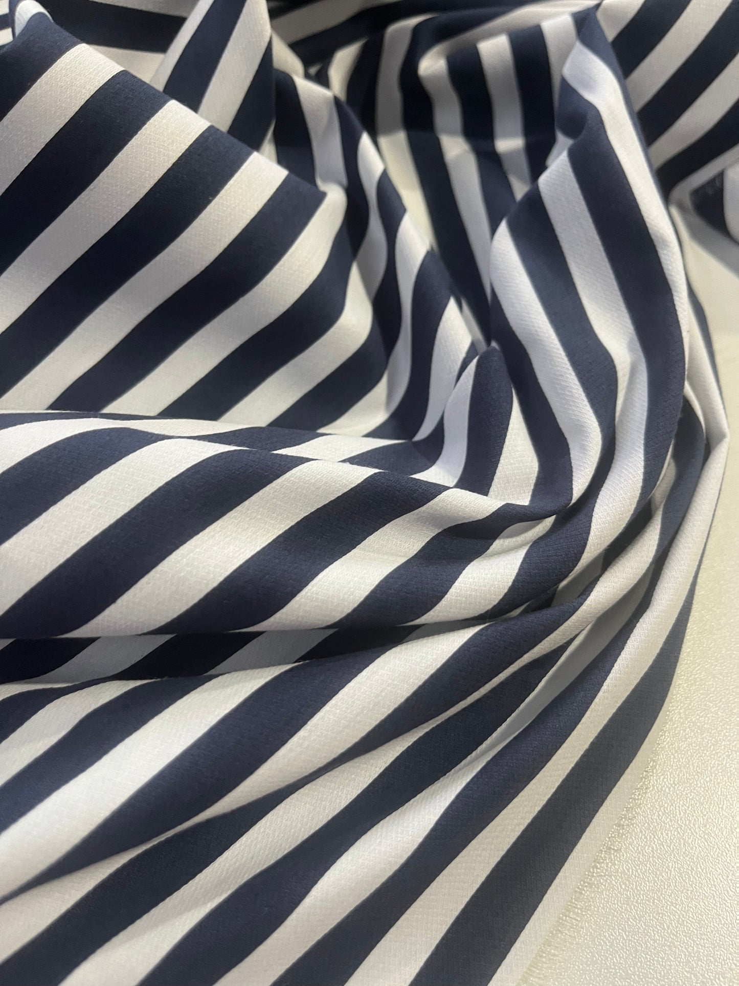 LOTTI 008 cotton stripe navy/white