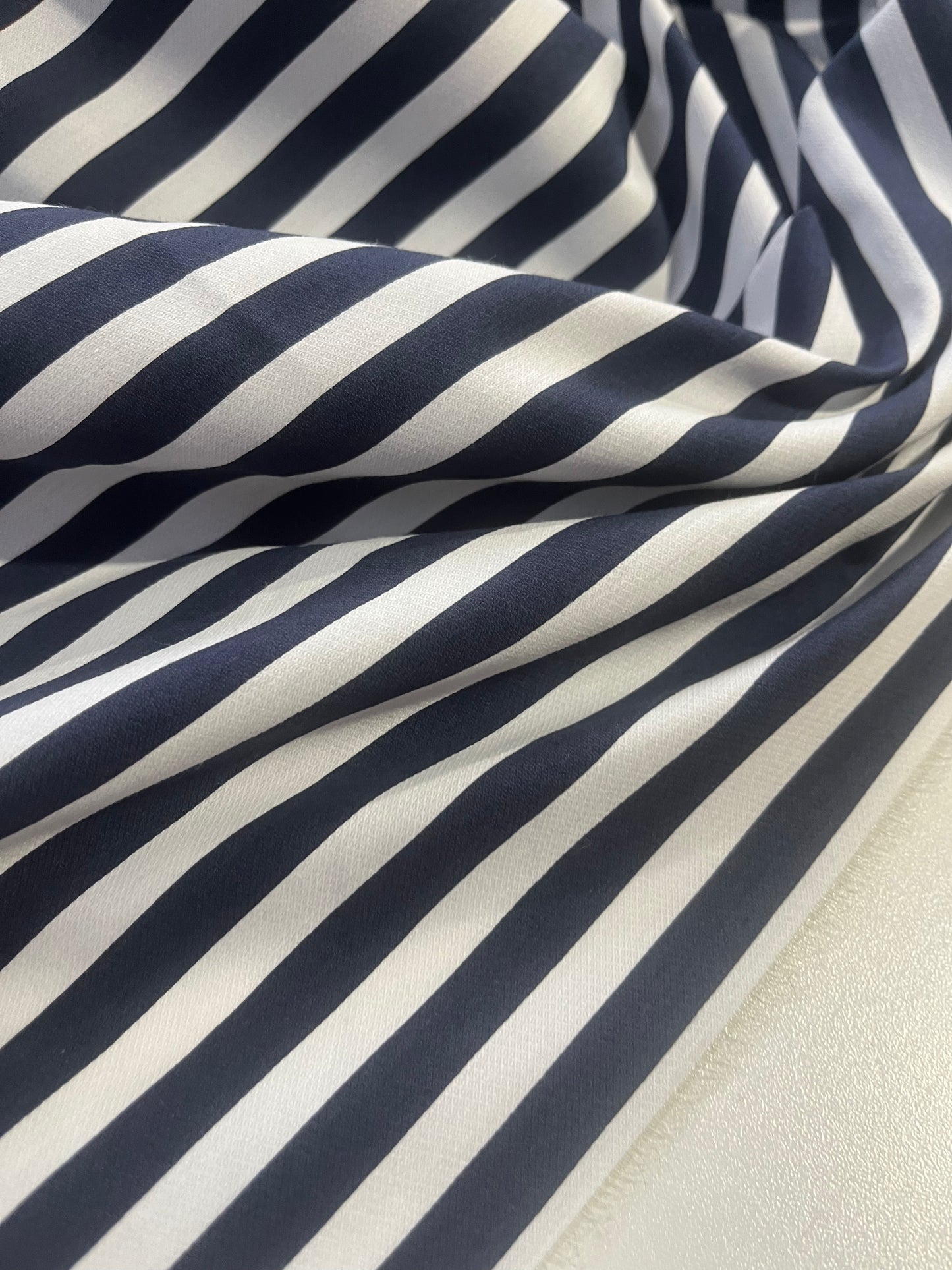 LOTTI 008 cotton stripe navy/white