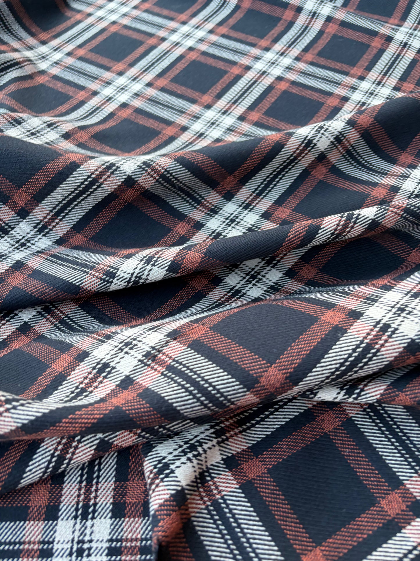BART 011 brown/rust  heavy cotton check