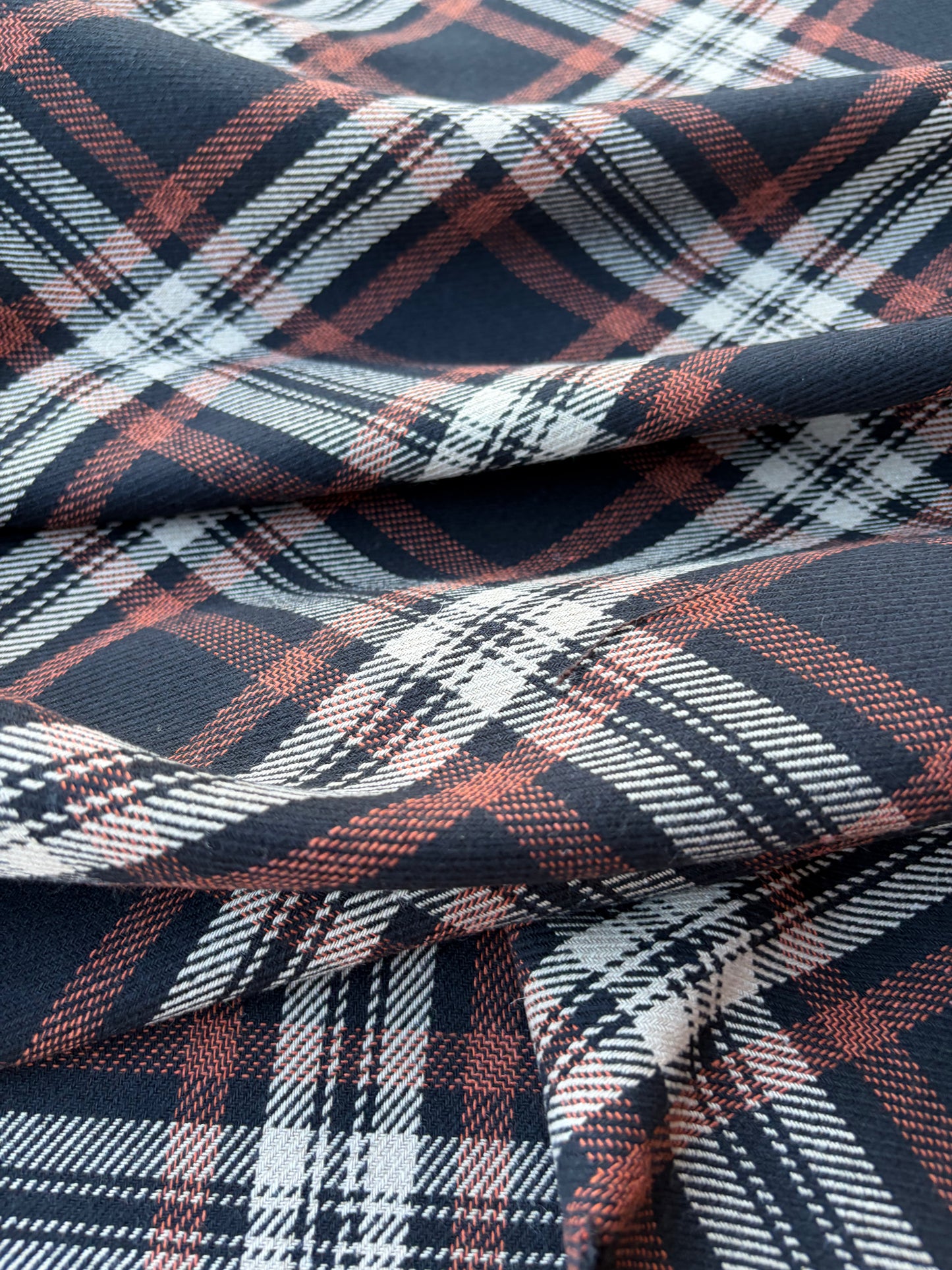 BART 011 brown/rust  heavy cotton check