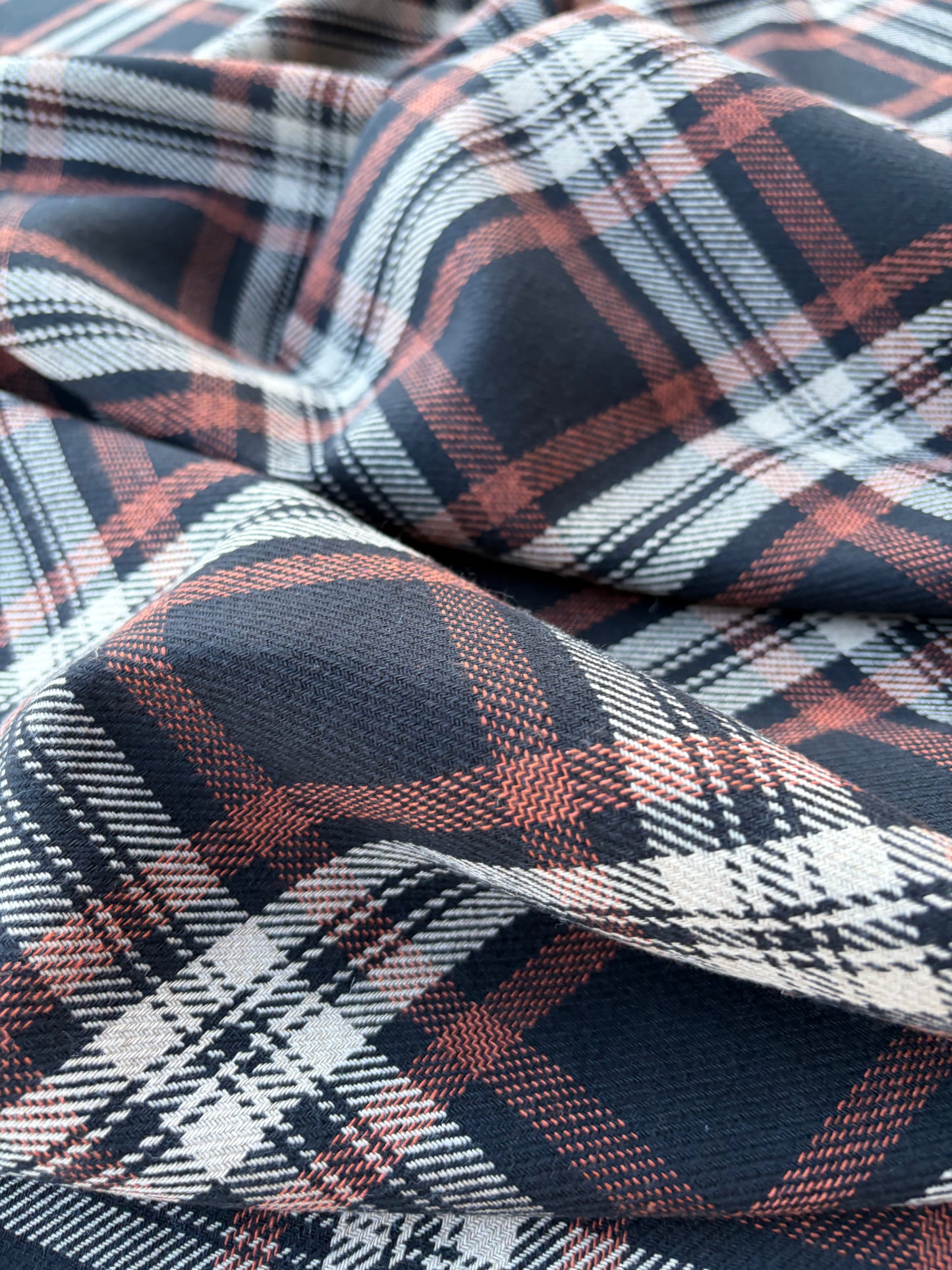 BART 011 brown/rust  heavy cotton check